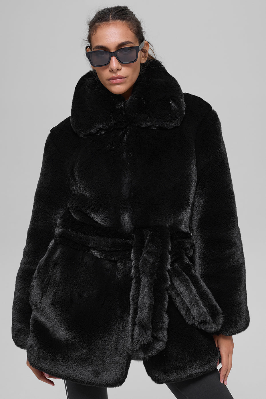 Faux Fur Starstruck Coat - Black - Image 3