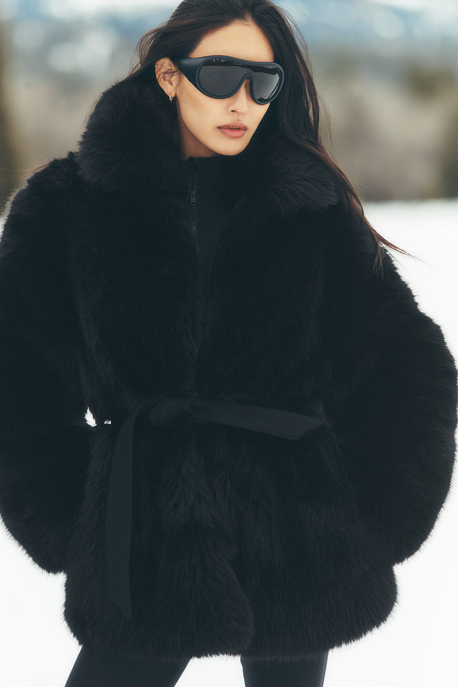 Faux Fur Starstruck Coat - Black