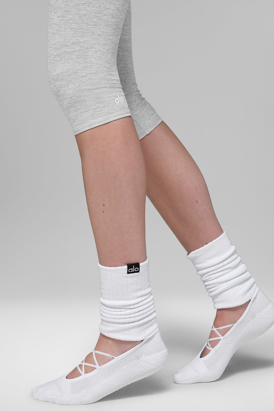 Alosoft High-Waist Iconic 90's Capri - Athletic Heather Grey - Image 4