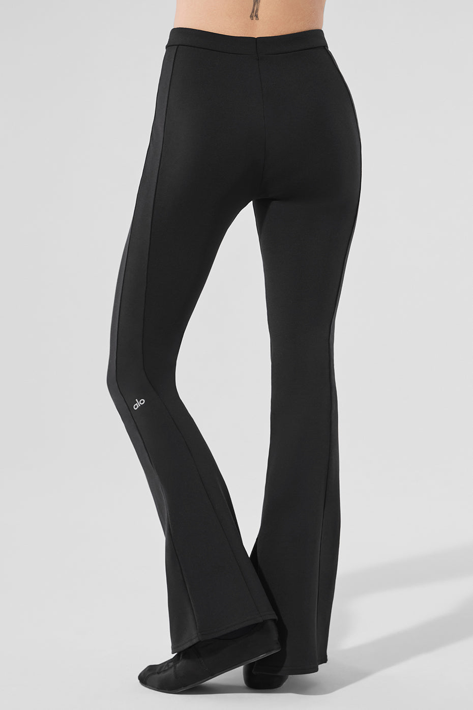 High-Waist Zip It Flare Legging - Black - Image 3