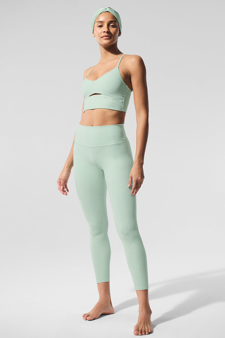 Alosoft High-Waist 7/8 Highlight Legging - Spearmint Heather - Image 5