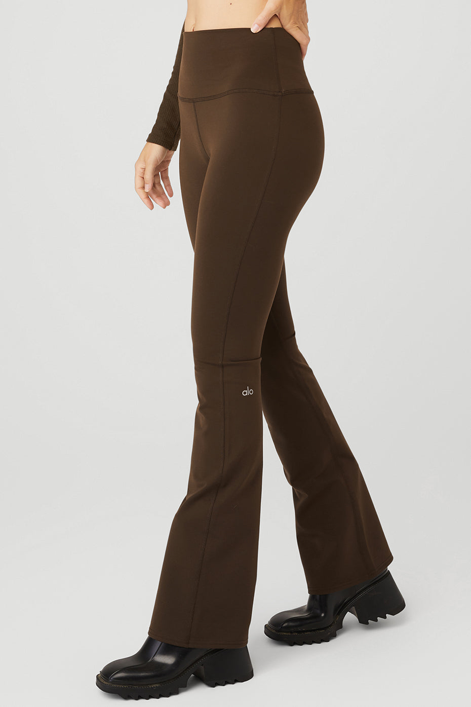 Airbrush High-Waist Bootcut Legging - Espresso - Image 3