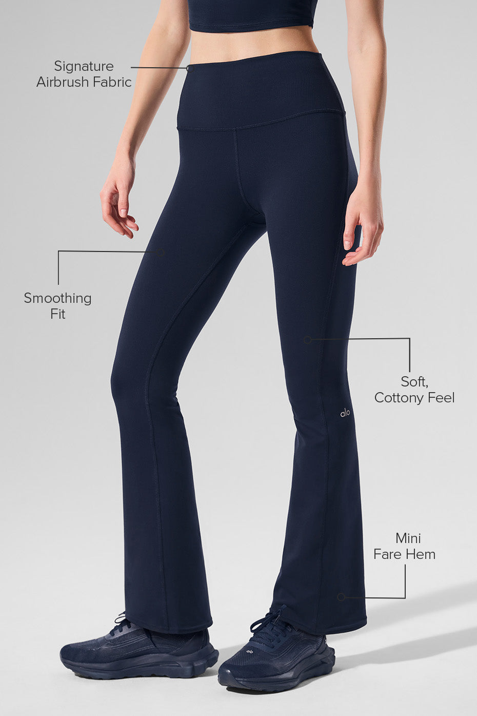 Airbrush High-Waist 7/8 Bootcut Legging - Navy - Image 2