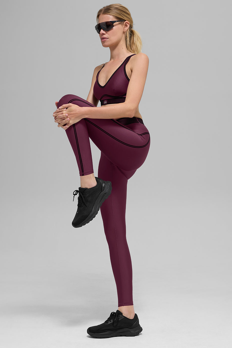 Airlift High-Waist 7/8 Line Up Legging - Burgundy - Image 5