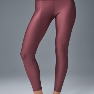 Airlift Winter Warm High-Waist Legging - Burgundy Truffle