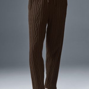 Cable Knit Winter Bliss Pant - Espresso