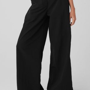 High-Waist Street Smart Trouser - Black