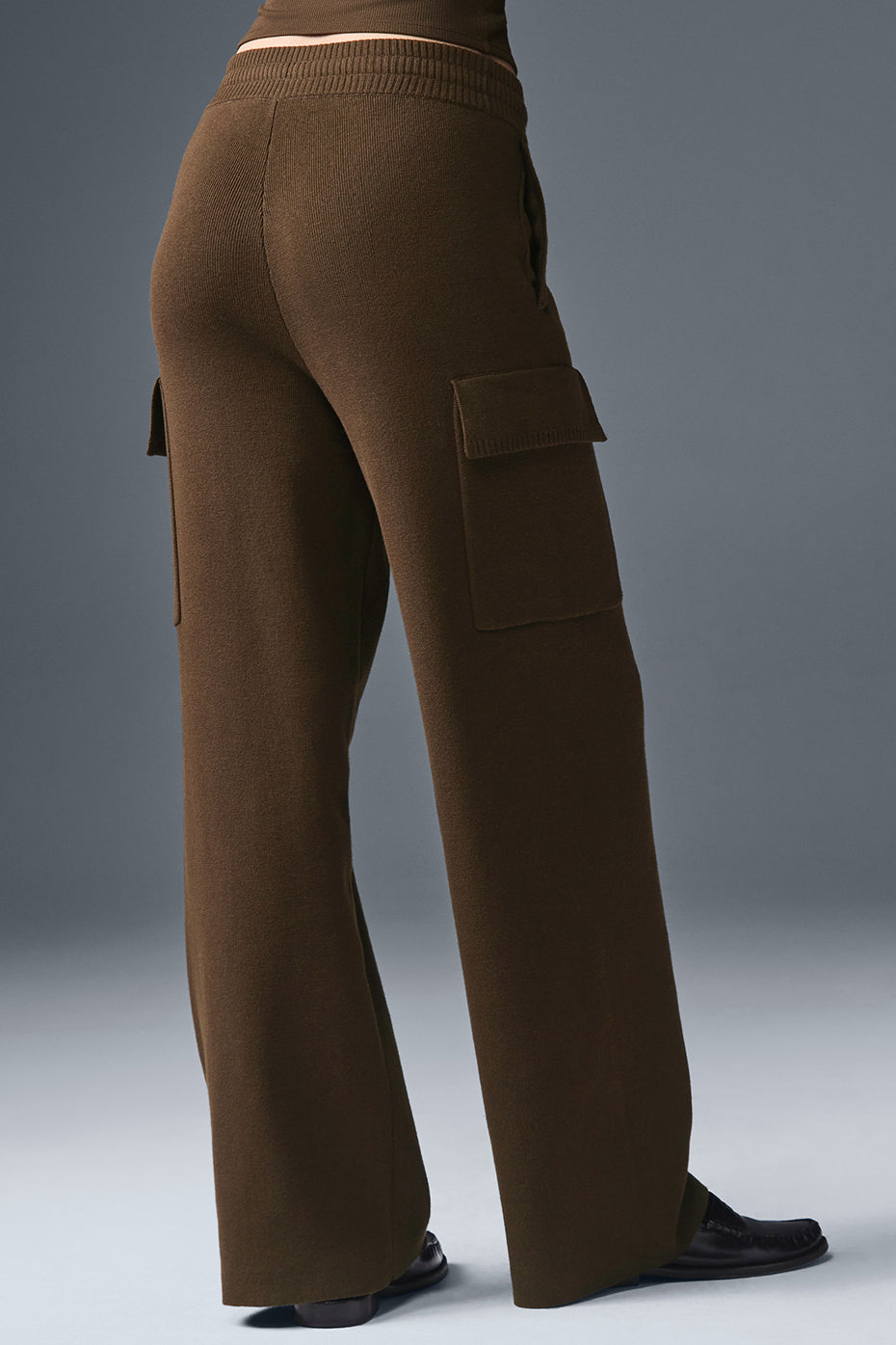 Scholar Knit High-Waist Cargo Pant - Espresso - Image 3