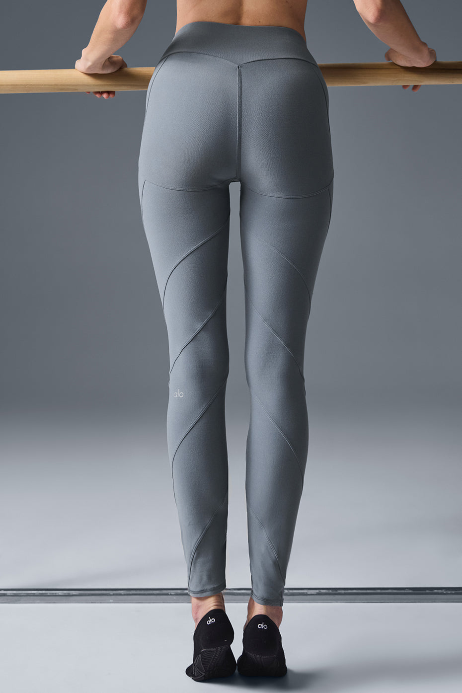 Alosoft High-Waist Sunray Legging - Steel Grey/Grey - Image 3