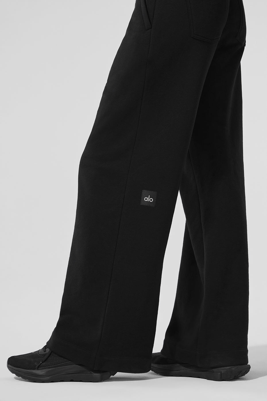 Serenity Wide Leg Sweatpant - Black - Image 5