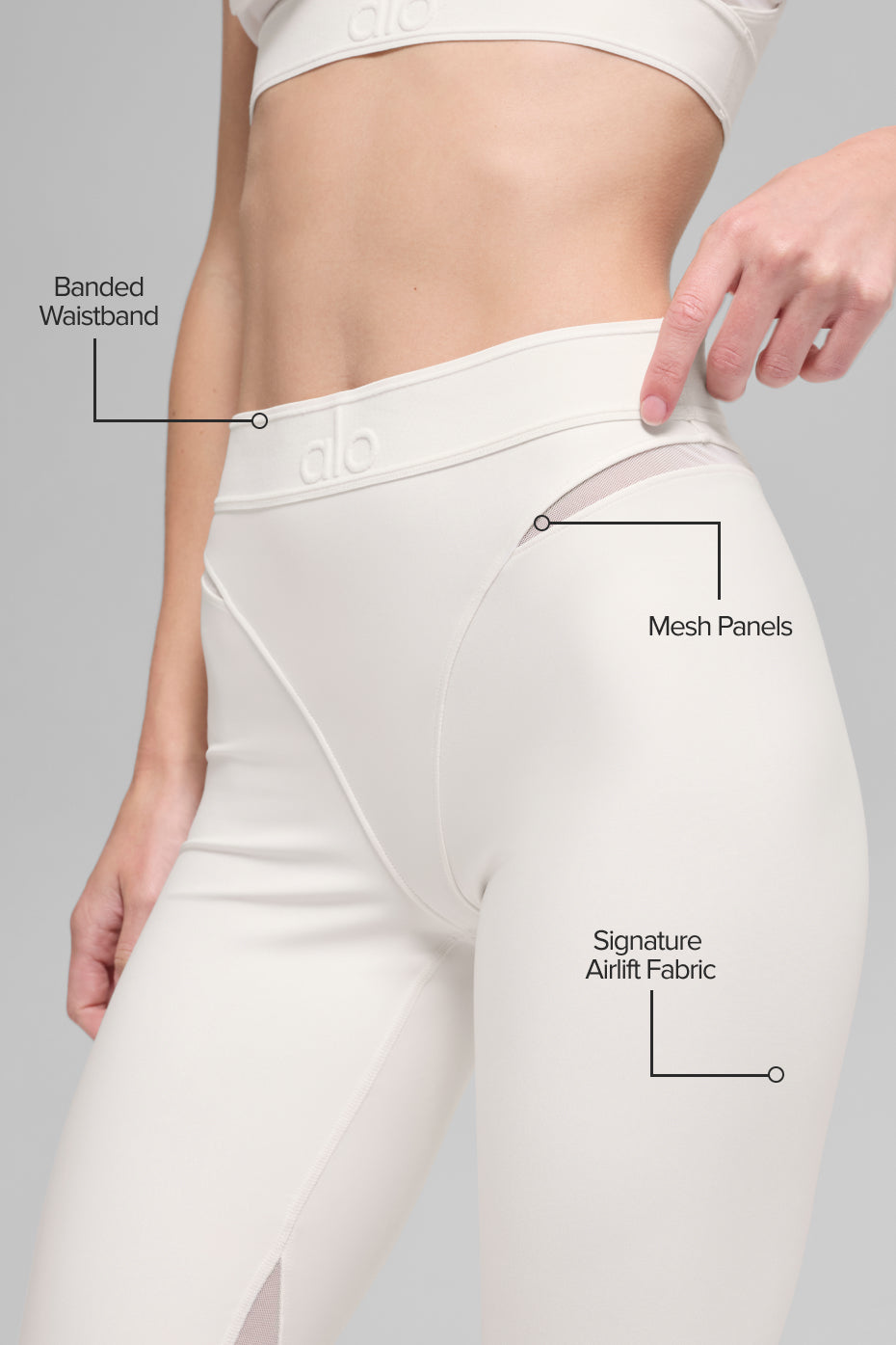 Airlift High-Waist 7/8 Rebel Legging - Ivory - Image 2