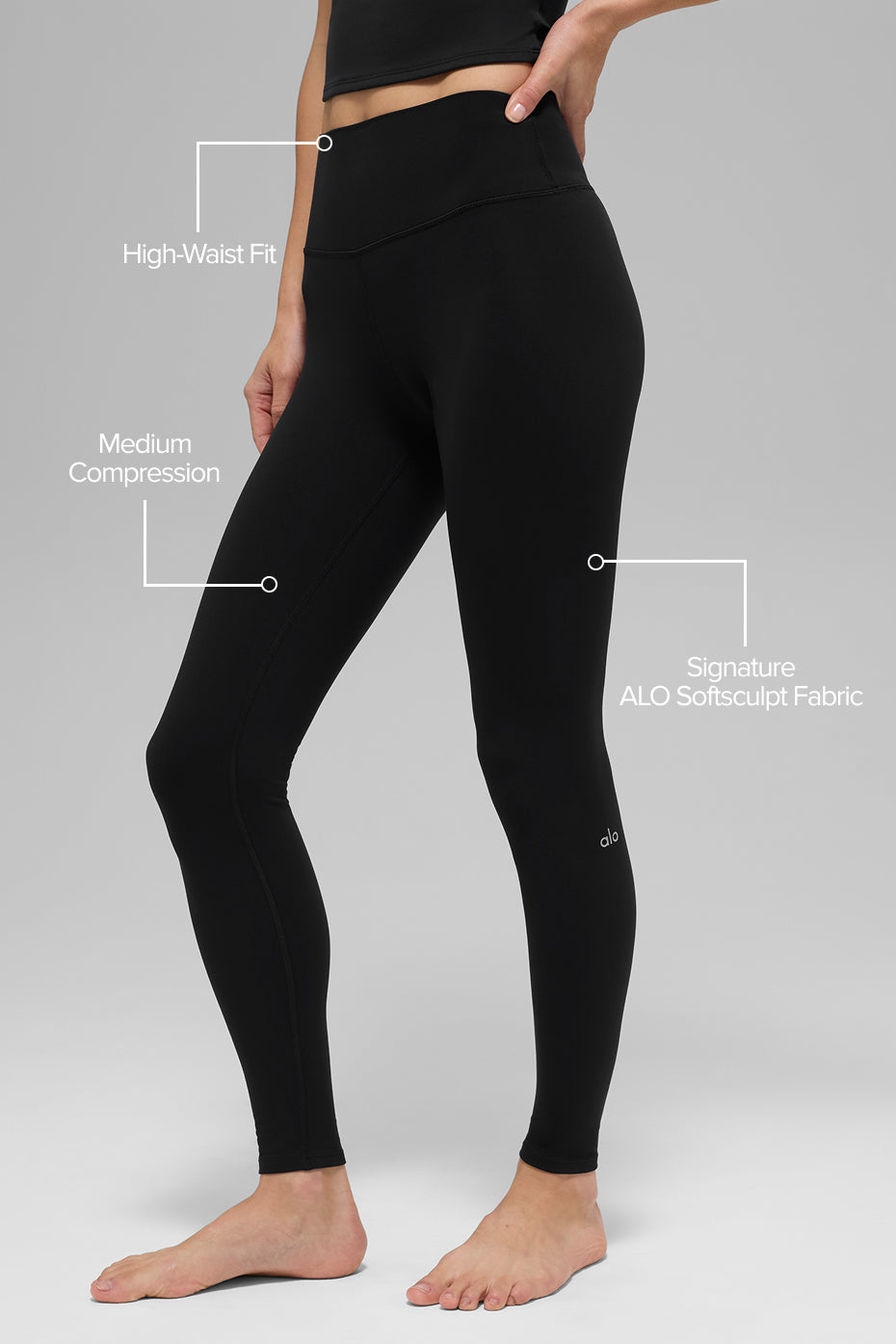 ALO Softsculpt High-Waist Legging - Black - Image 2