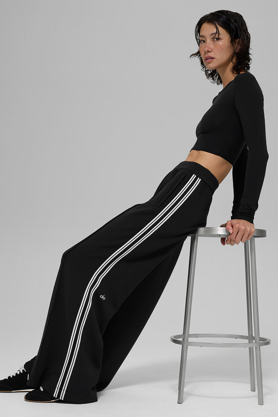 Track Star Wide Leg Pant (Regular) - Black - Image 6