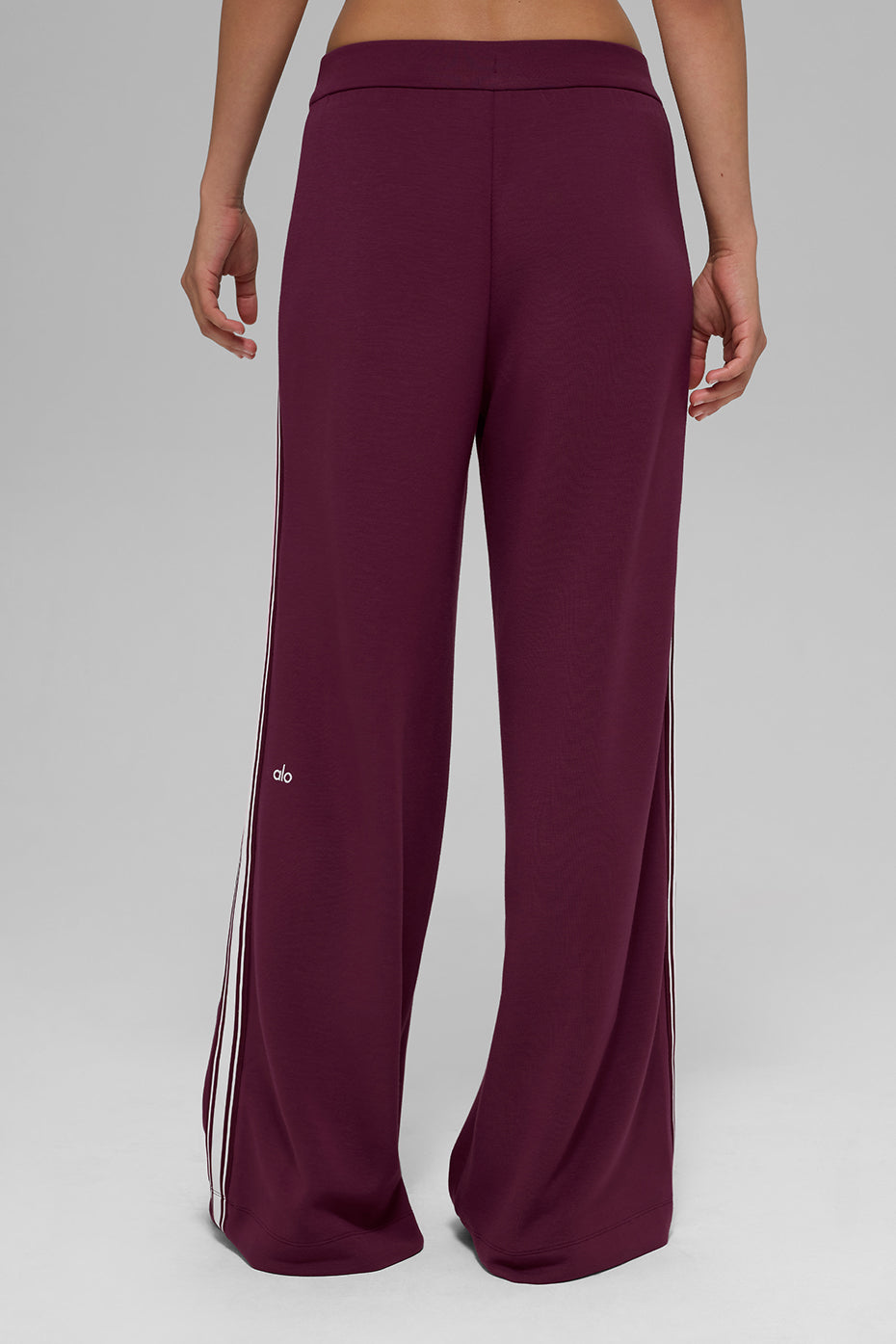 Track Star Wide Leg Pant (Regular) - Burgundy - Image 3