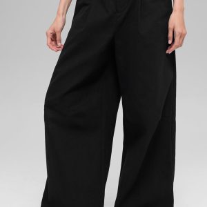 High-Waist Main Character Wide Leg Trouser - Black