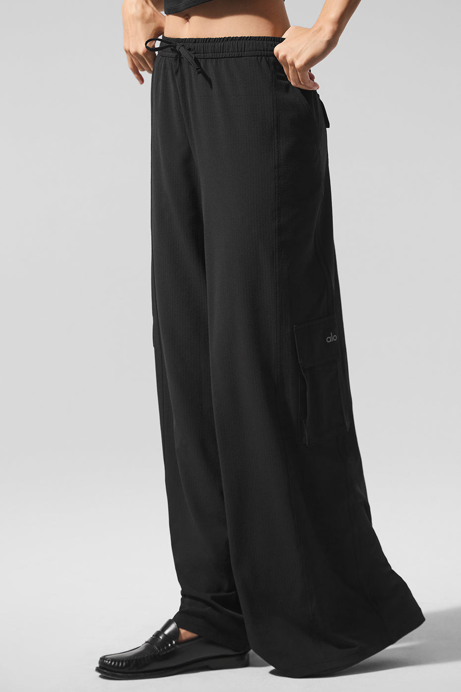 Dreamscape Cargo Wide Leg Pant - Black