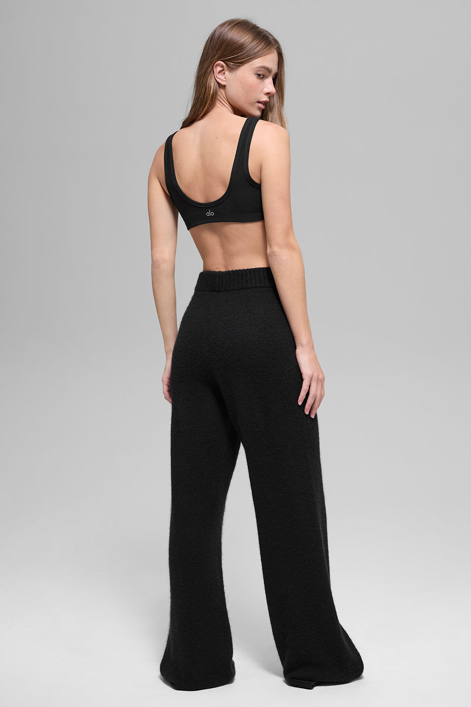 Cashmere High-Waist New Class Wide Leg Pant - Black - Image 3