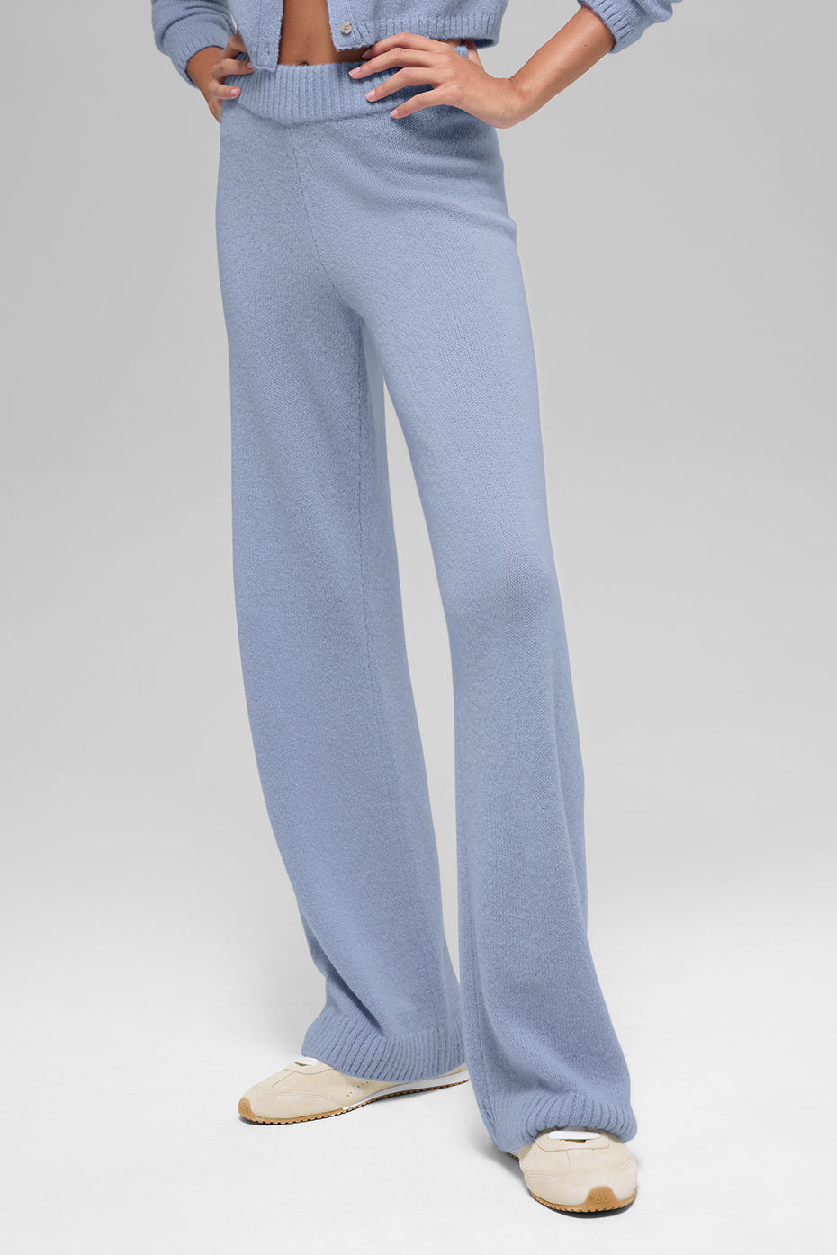 Cashmere High-Waist New Class Wide Leg Pant - Winter Frost