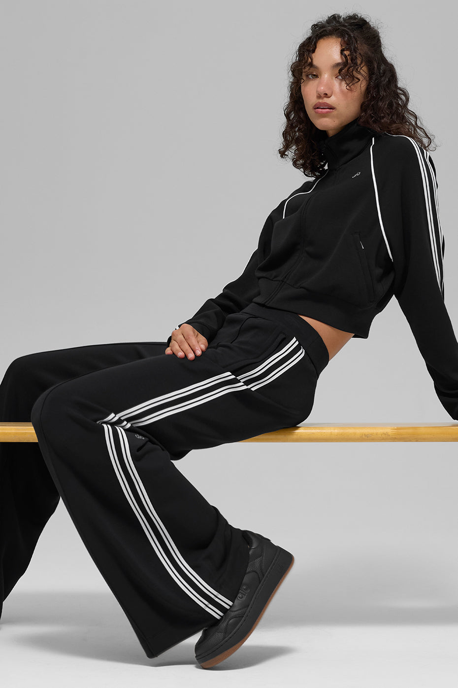 Track Star Wide Leg Pant (Long) - Black - Image 6