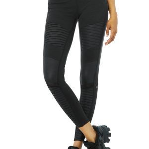 Moto Legging - Black/Black Glossy