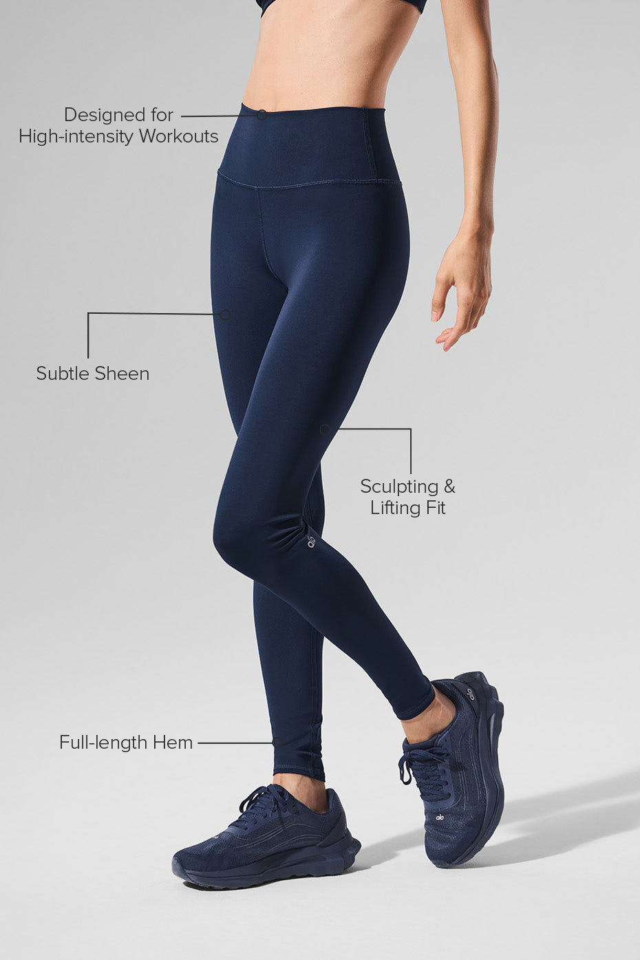 High-Waist Airlift Legging - Navy - Image 2