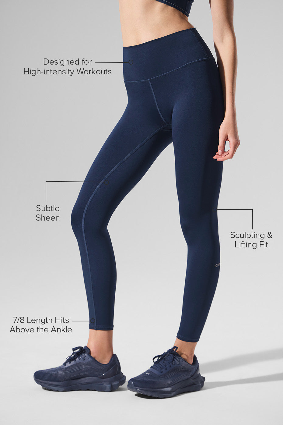 7/8 High-Waist Airlift Legging - Navy - Image 2