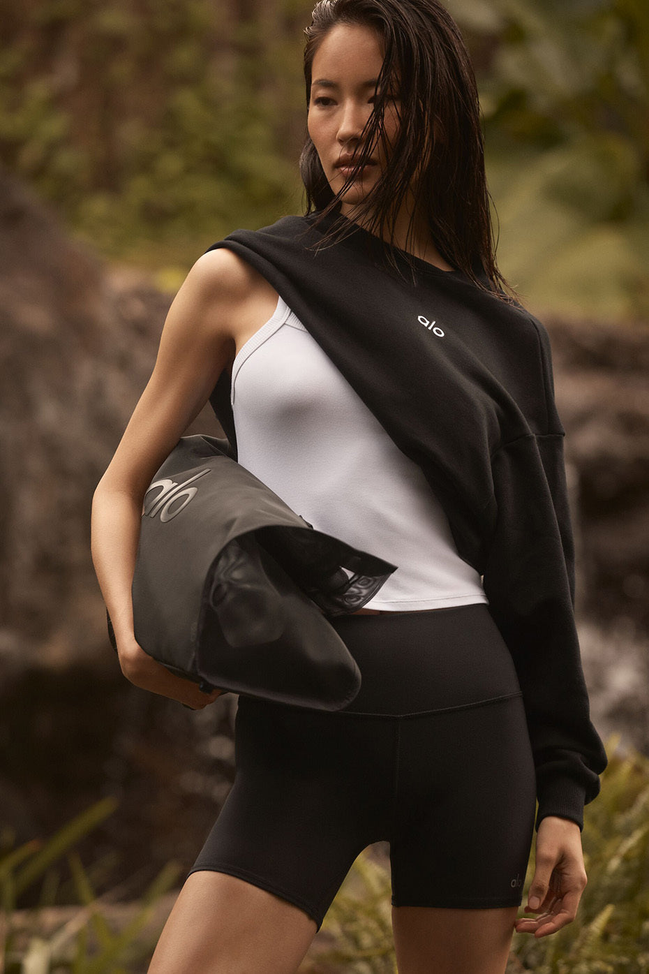 5 Airbrush High-Waist Biker Short - Black - Image 7