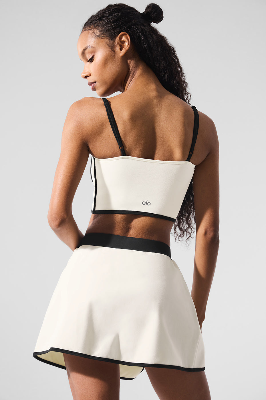 Airbrush Streamlined Bra Tank - Ivory/Black - Image 3