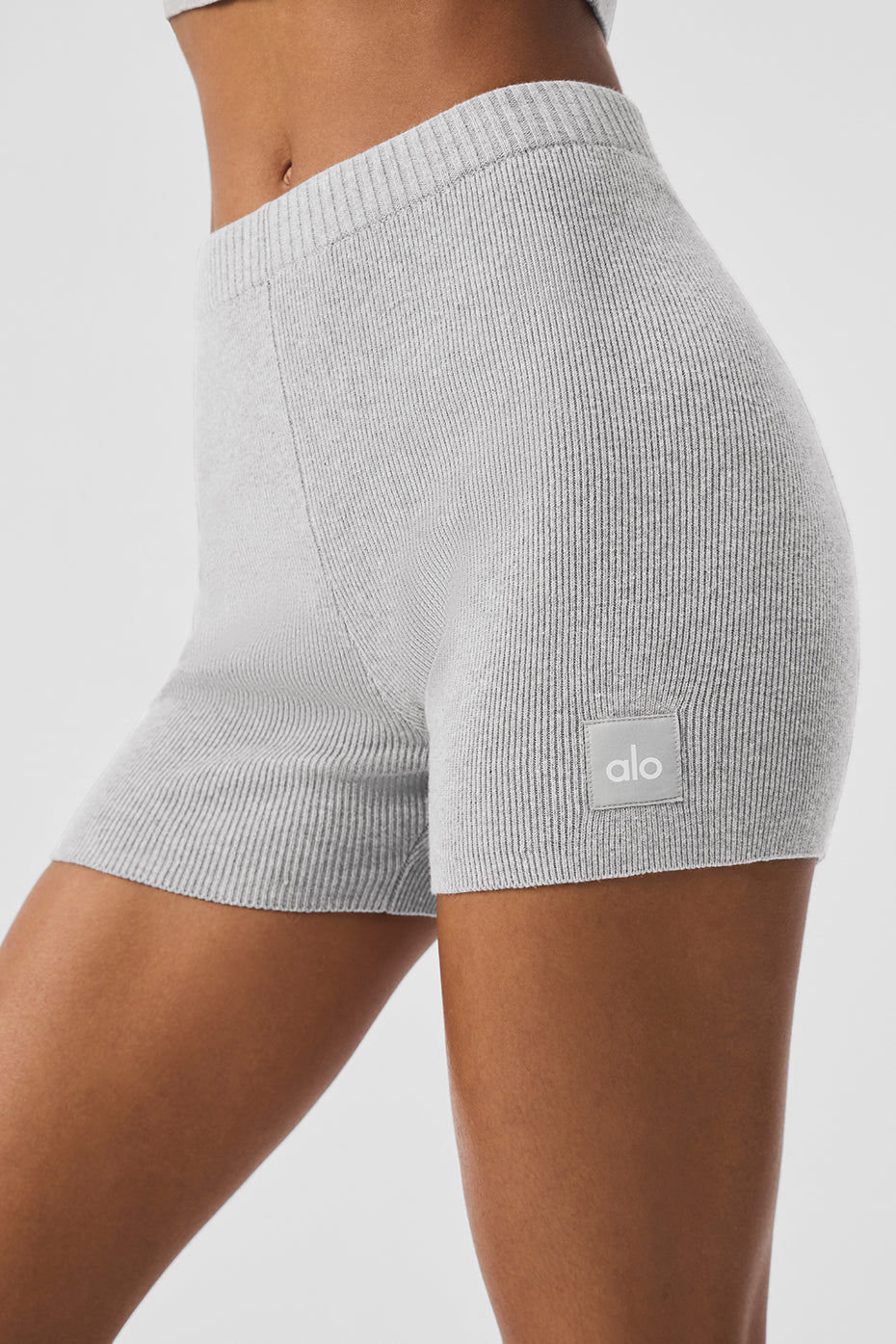 Scholar Knit High-Waist Short - Athletic Heather Grey - Image 2