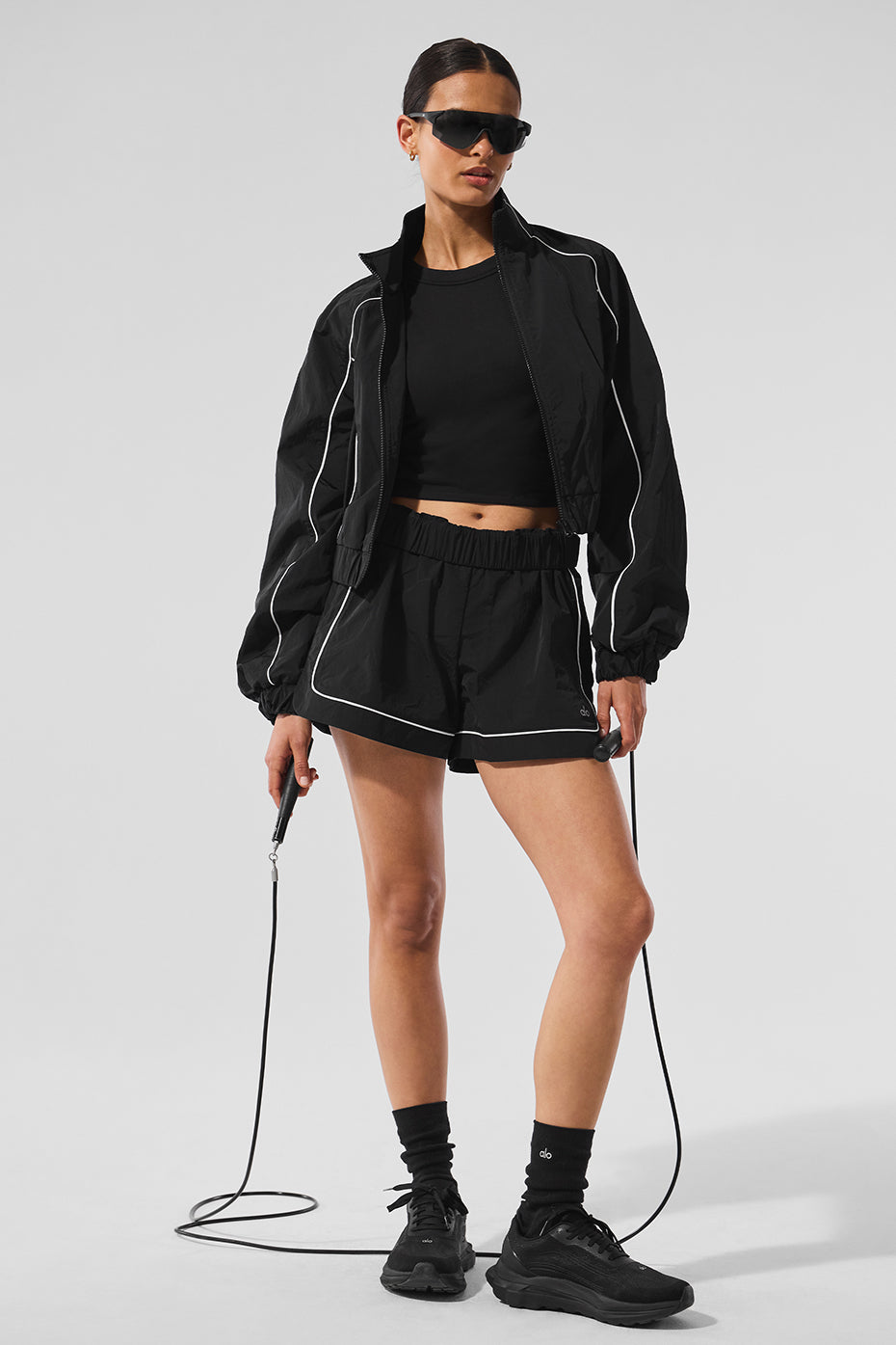 Motivate Track Short - Black/White - Image 5