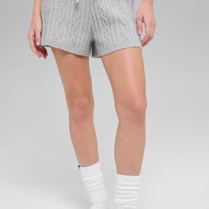 Cable Knit Winter Bliss Short - Athletic Heather Grey