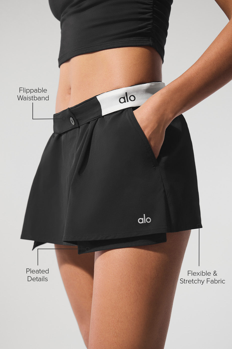 Flip It Mini Skort - Black - Image 2