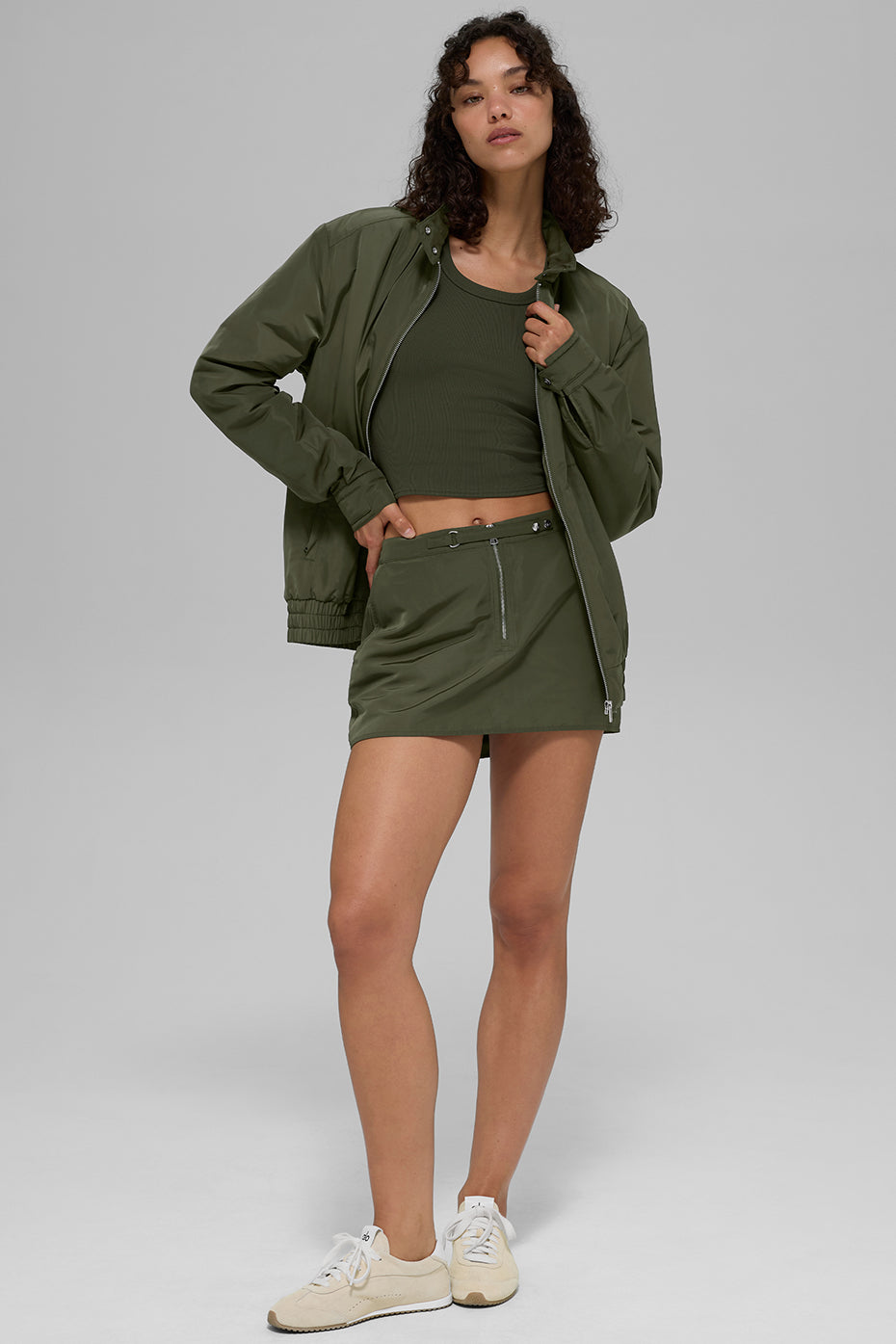 Work It Mini Skirt - Green Olive - Image 6