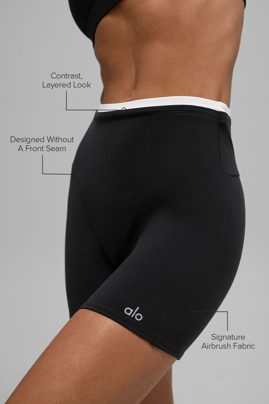 5 Airbrush Double Up Short - Black/White - Image 2