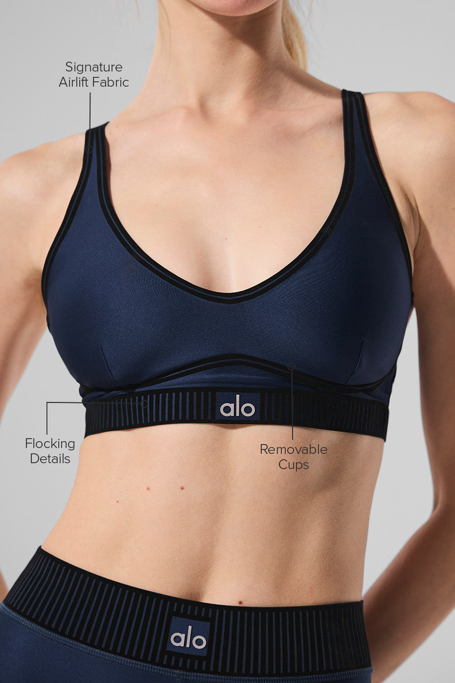 Airlift Line Up Bra - Navy - Image 2