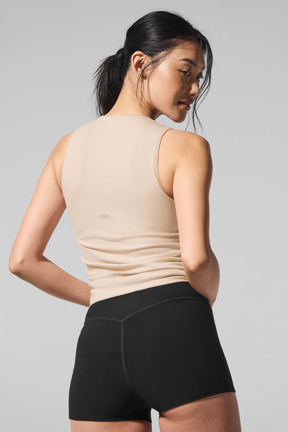 Ribbed En Pointe Tank - Macadamia - Image 3