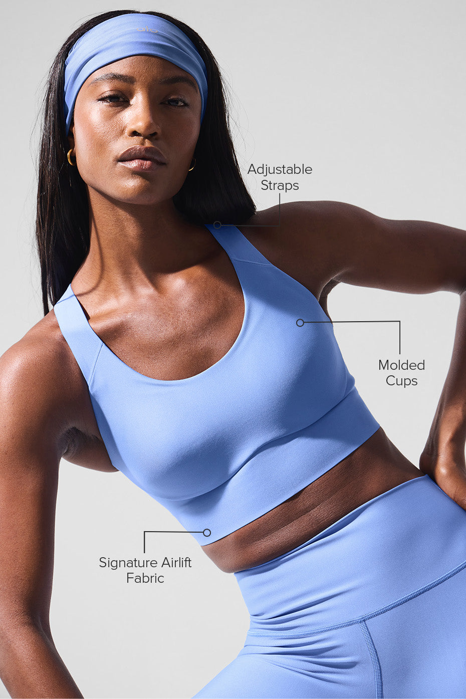 Airlift Empower Bra - Crystal Clear Blue - Image 2