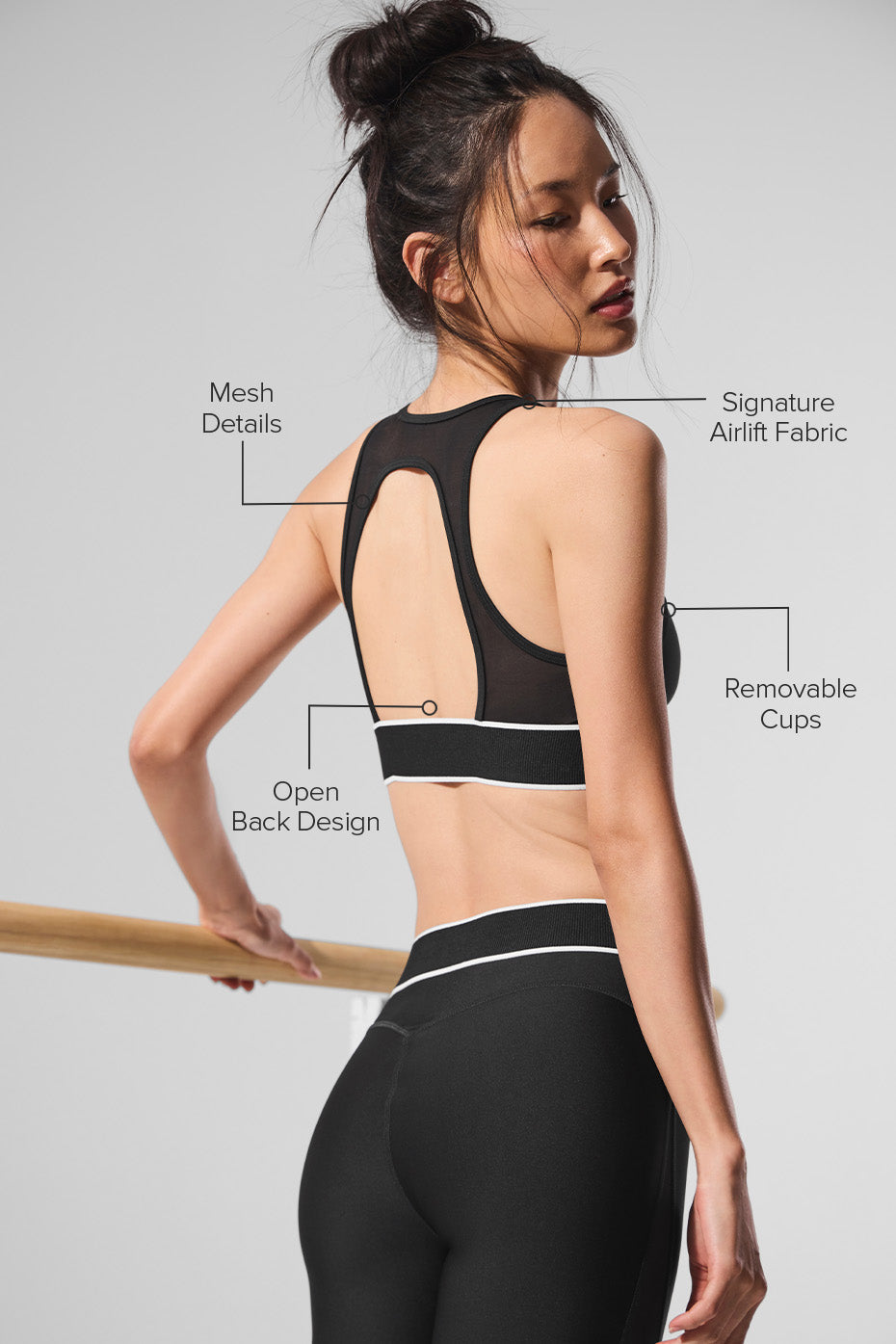 Airlift Mesh Darling Bra - Black - Image 2