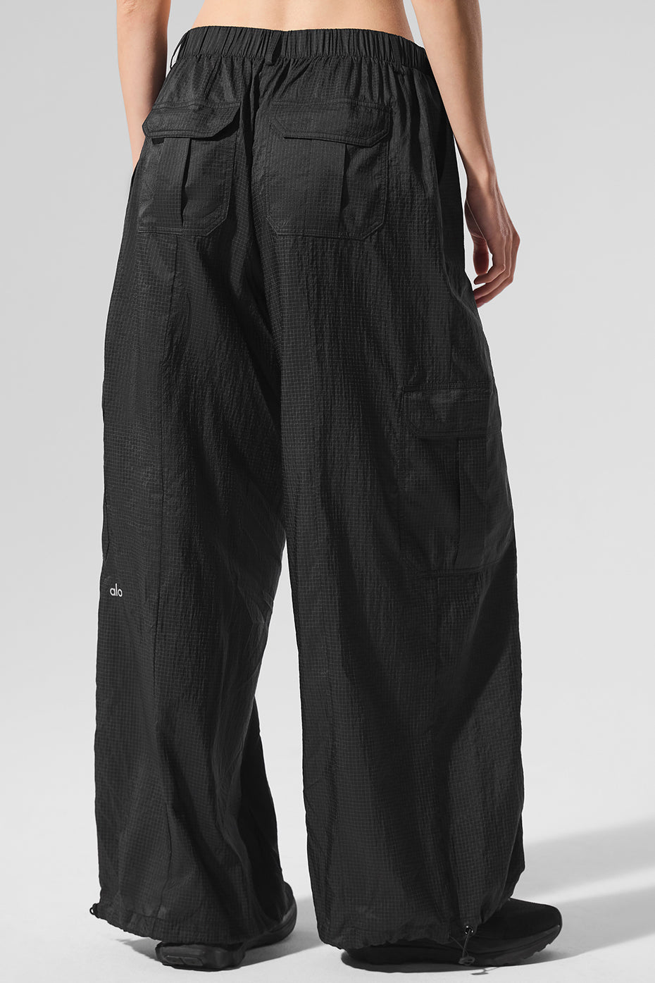 Sheer Game Time Wide Leg Jogger - Black - Image 3